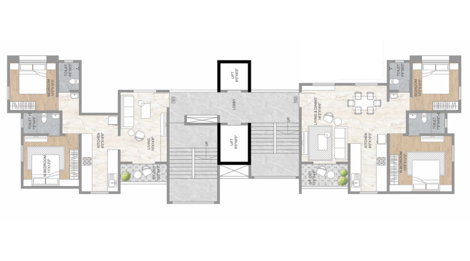 Ranjekar-Tirth-Typical-Floor-Plan-A-Wing